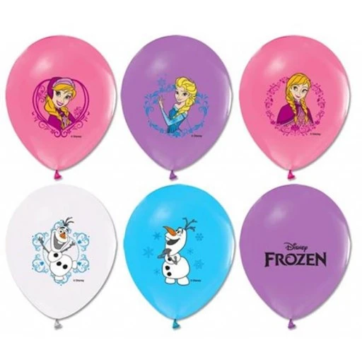 Balon 10 Lu 4+1 Frozen Baskılı Pastel Renk