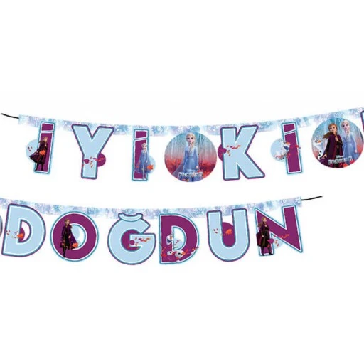 Frozen 2 Flama İyiki Doğdun Yazı Set