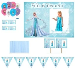 Elsa Doğum Günü Süsleme Ve Magnet Parti Seti