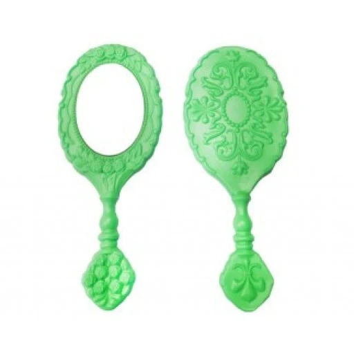 Ayna Güllü Oval Plastik Mint Yeşili