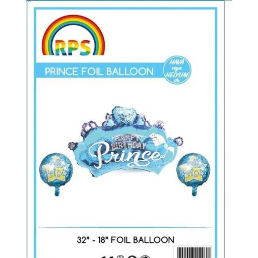 Prens Prensesen Folyo Balon Set 3 Parça