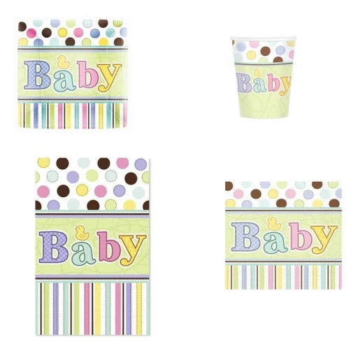Hoşgeldin Bebeğim Baby Tıny Bundle Baby Shower Süsleme Seti 8 Kişilik