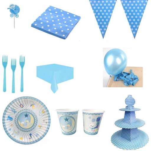 Hoşgeldin Bebeğim Baby Shower Uyuyan Bebekli Süsleme Seti 8 Kişilik