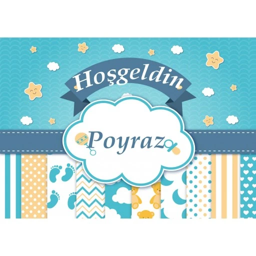 Tavşanlı Hoşgeldin Bebeğim Bebek Magnet 16 Adet