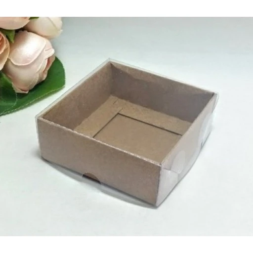 8x8x3 Kraft Üstü Asetatlı Kutu