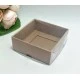 8x8x3 Kraft Üstü Asetatlı Kutu