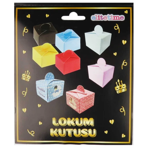Lokumluk Karton Kutu Gökkuşağı 25'li