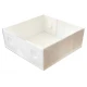 Kutu Naturel Beyaz Kağıt Ve Asetat 9x9x3 cm 50'li