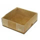 Kutu Naturel Kraft Kağıt Ve Asetat 8x8x3 cm 50'li