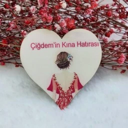 Kına Gecesi Ahşap Magnet Uv Baskı Kına Hediyeliği Ekonomik