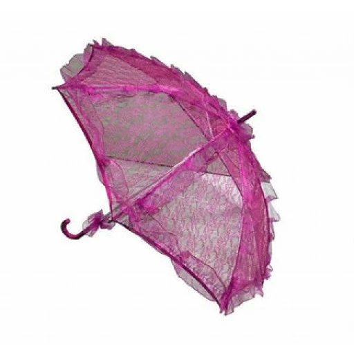 Şemsiye Dantel İşlemeli Fuşya P1
