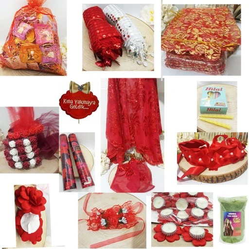 280 Parça Kına Gecesi Seti, Kına Malzemeleri, Ekonomik Set