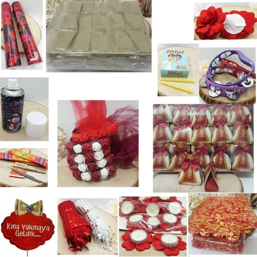 372 Parça Kına Gecesi Malzemeleri Ekonomik Set