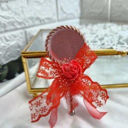 30 Adet Kına Gecesi Hediyesi El Aynası Kırmızı Süsü