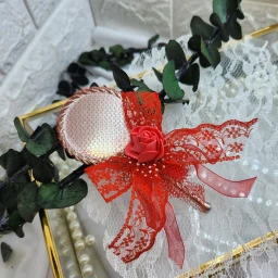 30 Adet Kına Gecesi Hediyesi El Aynası Kırmızı Süsü