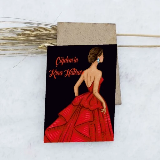 Ahşap Magnet Kına Hatırası Uv