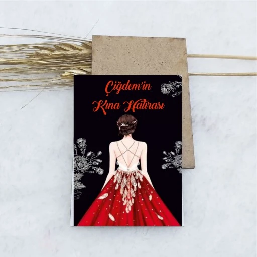 Ahşap Magnet Kına Hediyeliği Uv