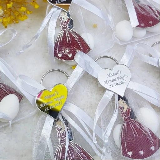 Anahtarlık Pleksi İsimlikli Kına Gecesi Hediyelik