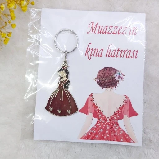 Kağıt Üzeri Anahtarlık Kına Hediyeliği