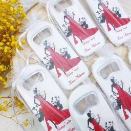 Kına Kızı Baskılı Dikey Açacak Magnet 4,5x10,5 cm Uv Kına Gecesi Hediyeliği