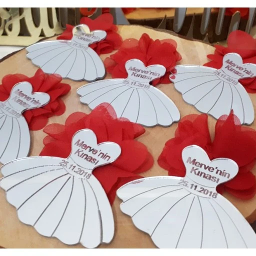 Pleksi Elbise Kına Gecesi Hediyeliği