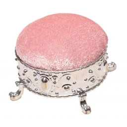 Dekoratif Puf İğnelik Kadife Pudra İğnedanlık İğnelik Ayaklı