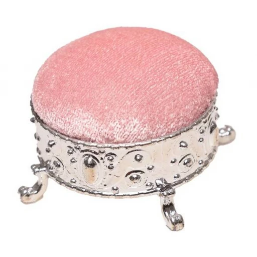 Dekoratif Puf İğnelik Kadife Pudra İğnedanlık İğnelik Ayaklı