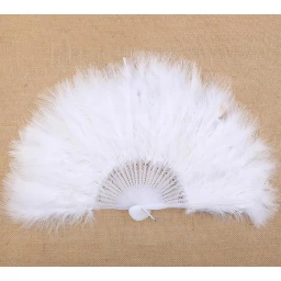 Tüylü Gelin Yelpazesi Beyaz