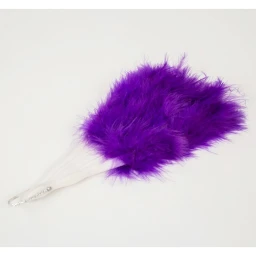 Tüylü Gelin Yelpazesi Mor Tekli