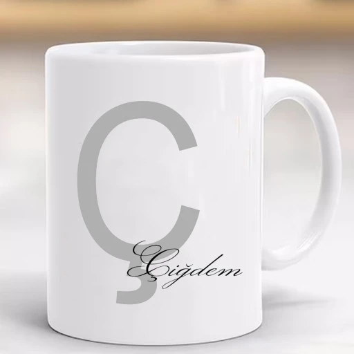 Baş Harflli İsimli Hediyelik Kupa Kişiye Özel