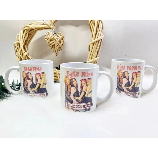 Black Pink Hediye Kişiye Özel Kupa Bardak 