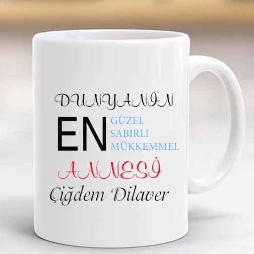 Dünyanın En Güzel Annesi Kişiye Özel Kupa Bardak Anneler Günü Hediyesi