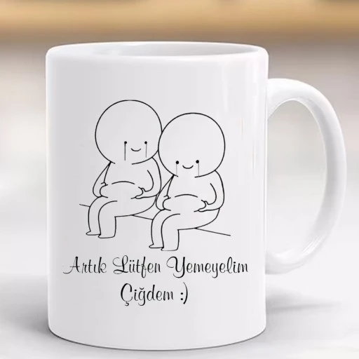 Kişiye Özel Kupa Bardak Artık Lütfen Yemeyelim Hediye