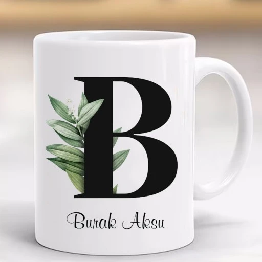 Kişiye Özel Kupa Bardak İsim Yazılı Baş Harfli Hediye