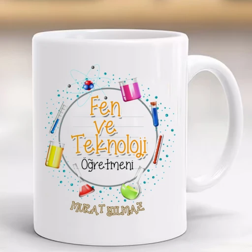 Öğretmenler Günü Hediye Kupa Fen Bilgisi Öğretmeni Kişiye Özel