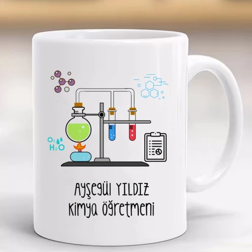 Öğretmenler Günü Hediye Kupa Kimya Öğretmeni Kişiye Özel