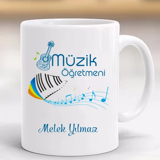 Öğretmenler Günü Hediye Kupa Müzik Öğretmeni Kişiye Özel