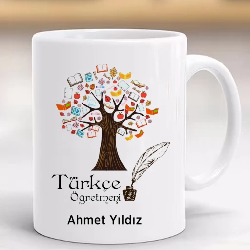 Öğretmenler Günü Hediye Kupa Türkçe Öğretmeni 2 Kişiye Özel
