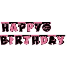 Flama Pınk Stars Happy Bırthday Yazı Pk: