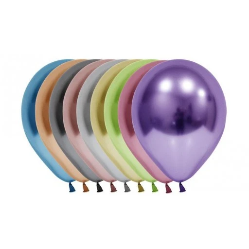 Balon Krom Parlak 12 inç Karışık 50'li