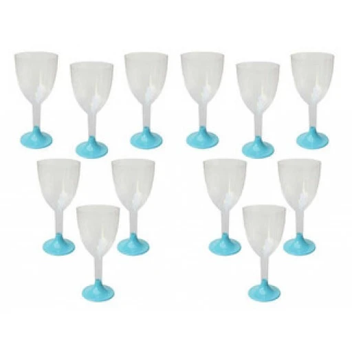 Kadeh Akrilik Kutulu Demonte Klasik Mavi 12'li