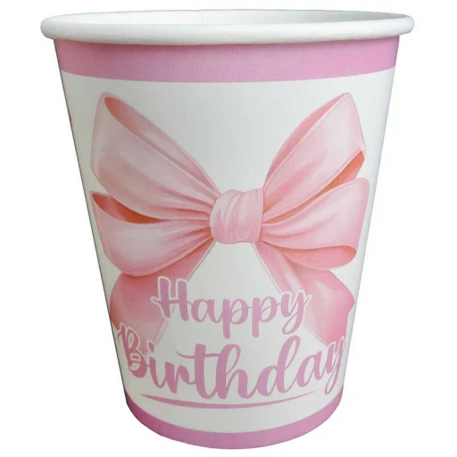 BARDAK FİYONK HAPPY BIRHDAY KARTON 240GR 8 OZ PK:8