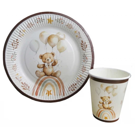 TABAK AYICIK RETRO KARTON 300 GR 23 CM PK:8 