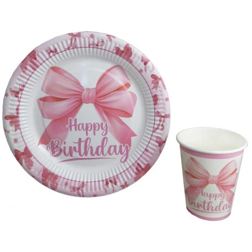 TABAK FİYONK HAPPY BIRHDAY KARTON 300 GR 23CM PK:8