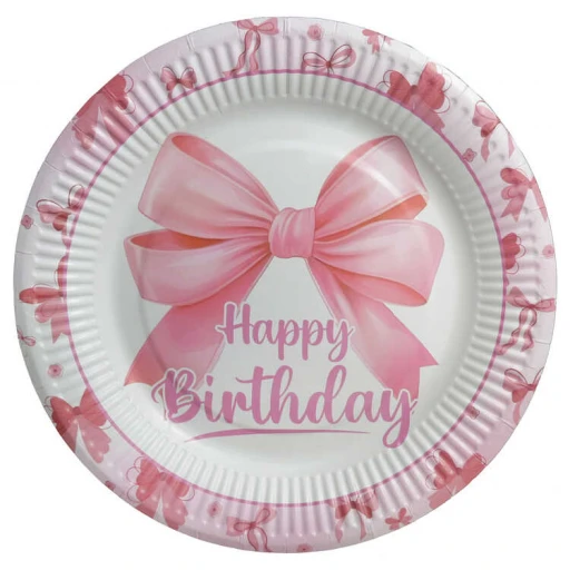 TABAK FİYONK HAPPY BIRHDAY KARTON 300 GR 23CM PK:8