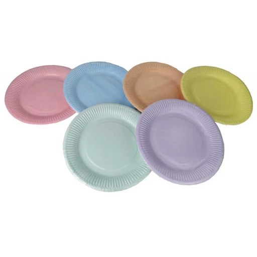 Tabak Karton Makaron Mavi 23 cm 8'lı