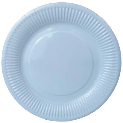 Tabak Karton Makaron Mavi 23 cm 8'lı