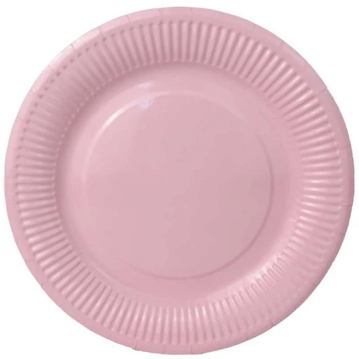 Tabak Karton Makaron Pembe 23 cm 8'lı