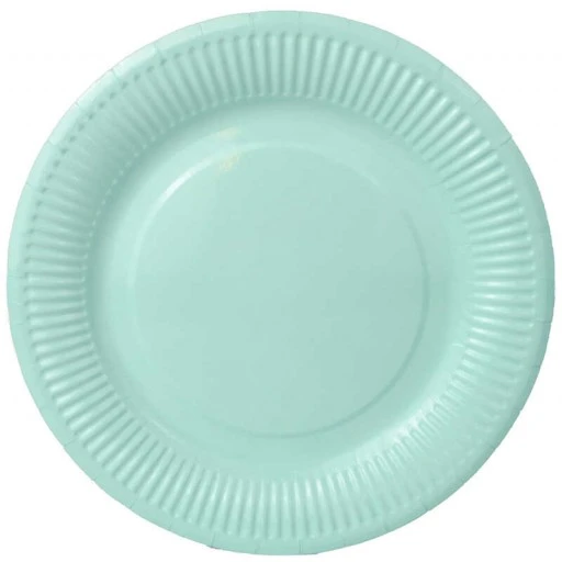 Tabak Karton Makaron Su Yeşili 23 cm 8'lı