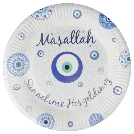 Tabak Karton Maşallah Sünnetime Hoşgeldiniz 23 cm